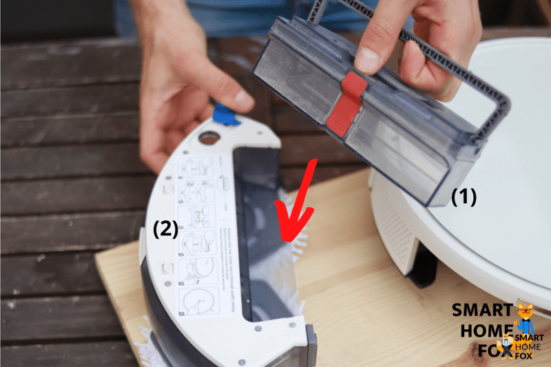 aspirateur robot yeedi mop station bac et reservoir eau